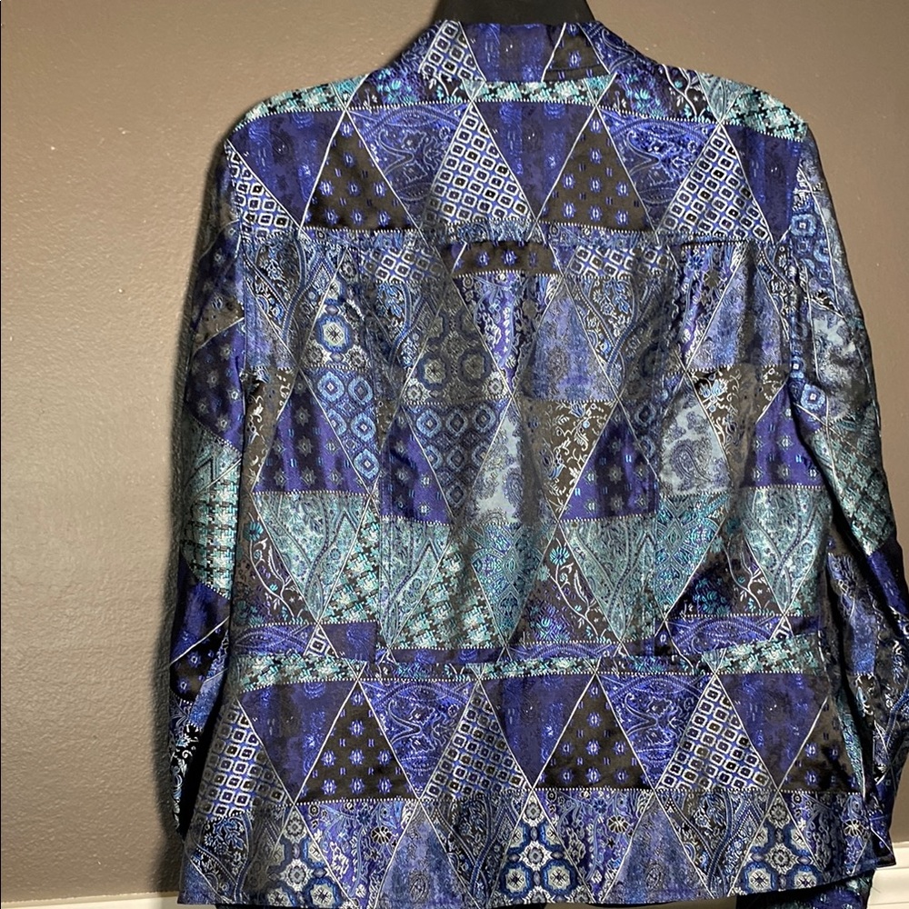 Coldwater Creek Blue Patchwork Design Jacket - image 7